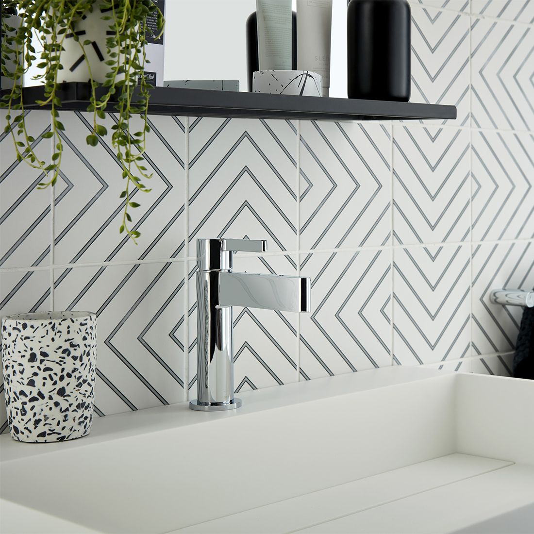 SL B/MXR W/BRAIDED PIPES & W/O POPUP - VADO -  ( CHR - EDIT - 0x12 mm - 0inchX0.48inch )