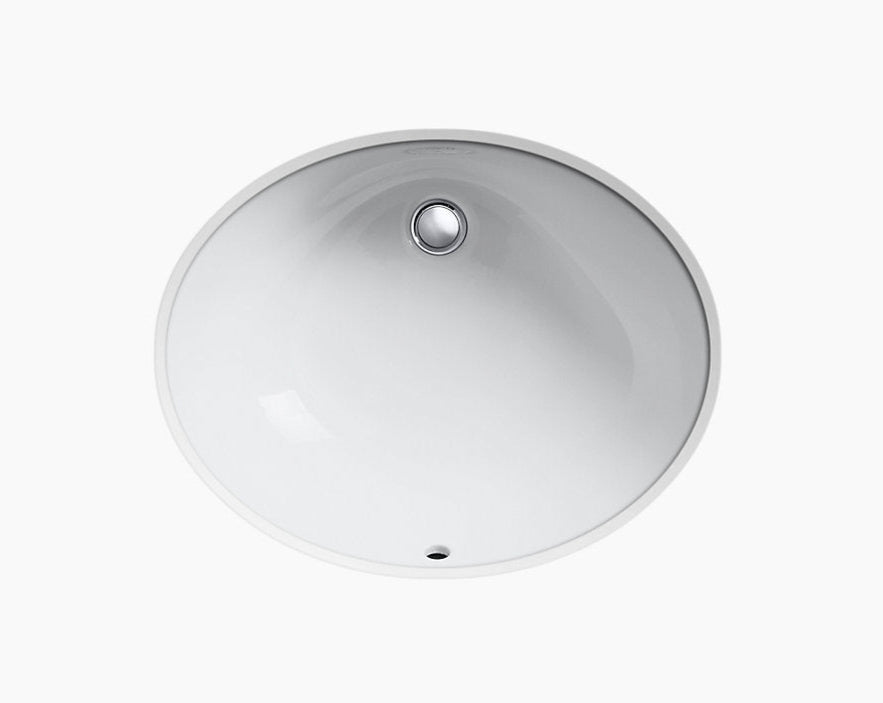 CAXTON-UNDERCOUNTER W/BASIN W/O OVERFLOW - KOHLER POPULAR -  ( WHITE - POPULAR - 536x435 mm - 21inchX17inch )