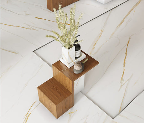 CALACATTA LUCE GOLD CRESTAMATTE - PORCEKO -  (  - NEOTERIC - 3000x790x15 mm - 118.11inchX31.1inchX0.6inch )