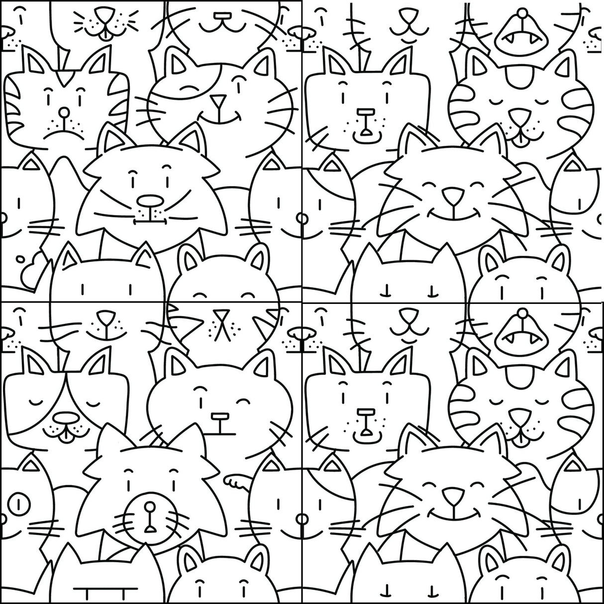 OH MY CAT WHITE HL - EUROPEAN -  (  - ART SERIES - 250x250 mm - 10inchX10inch )