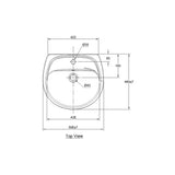 WALL-HUNG WASH BASIN - AMERICAN STANDARD -  ( WHITE - WINSTON - 506x460 mm - 20inchX18inch )