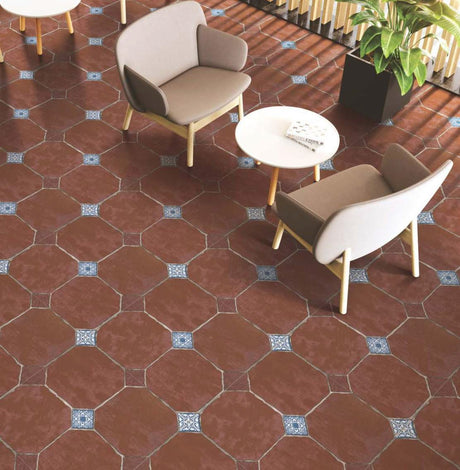 CHESTNUT BROWN HL - DESIGNER TILES -  (  - 3RD FIRED VITR. TILES - 600x600 mm - 24inchX24inch )