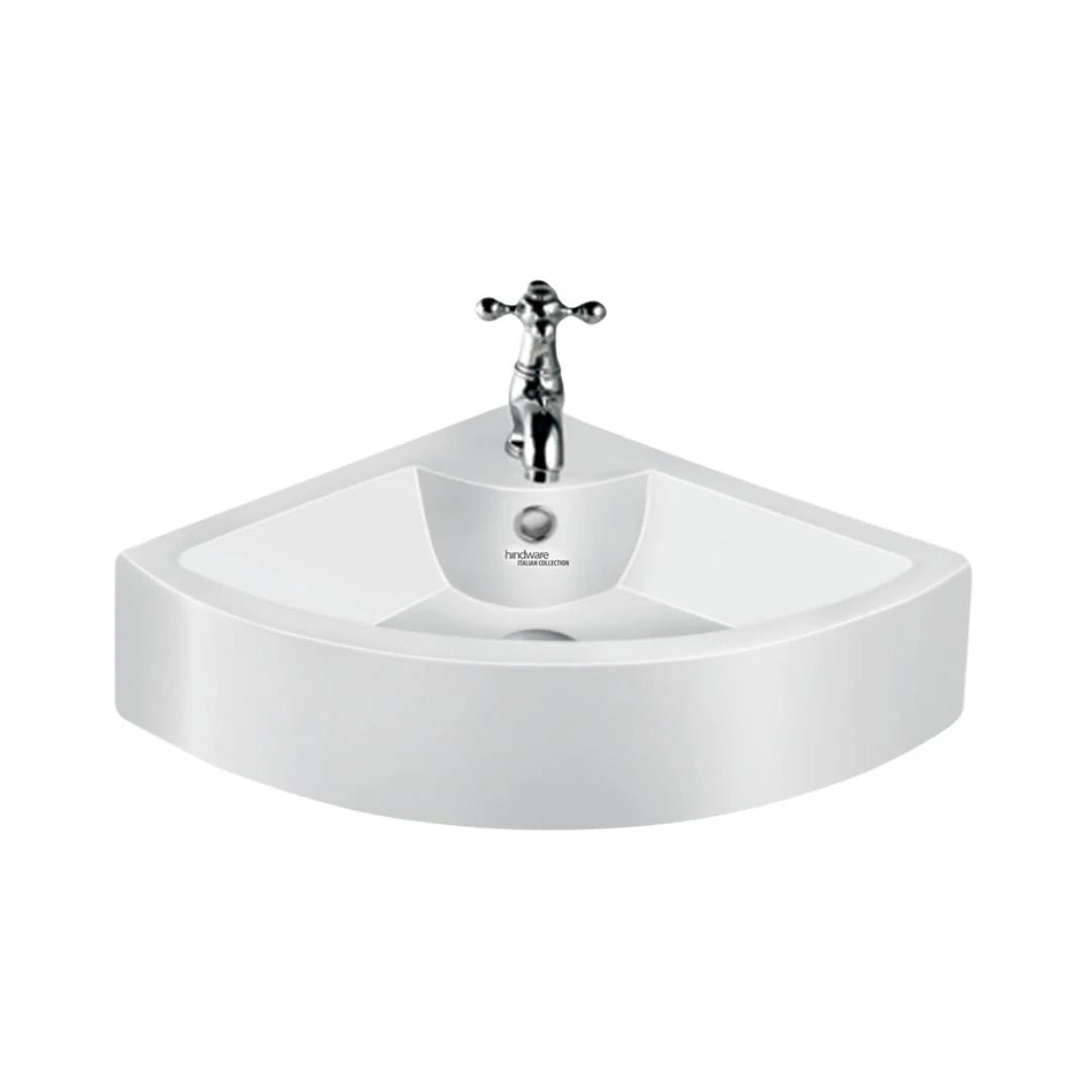 (PRUN) WASH BASIN CLARET - HINDWARE -  ( IVORY - ART - 560x435 mm - 22inchX17inch )