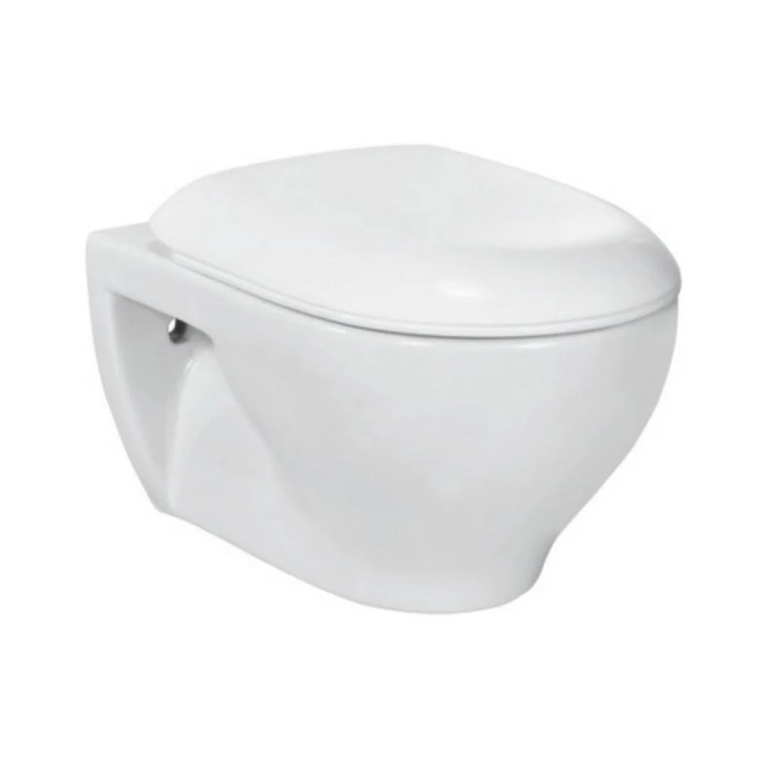 WALL HUNG WC W/SOFT CLOSING S/CVR ( BOLT DISTANCE 9INCH)- JAQUAR SWARE - ( WHITE - CONTINENTAL - 365x545 mm - 14.6inchX21.8inch )