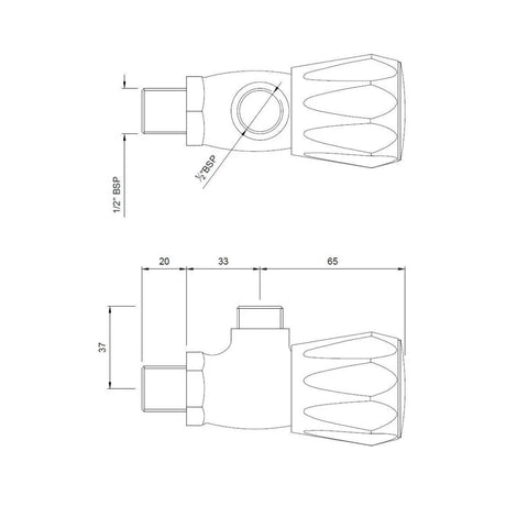 (PRUN)ANGULAR STOP COCK W/O FLANGE - JAQUAR FAUCETS -  ( CHROME - CONTINENTAL - 0x15 mm - 0inchX0.5inch )