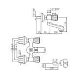 (PRUN)WAL MIX WCONE FOR H.SHR WWAL BRK - JAQUAR FAUCETS -  ( CHROME - CONTINENTAL - 0x15 mm - 0inchX0.5inch )