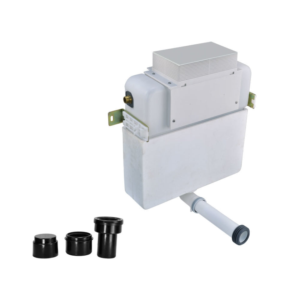 CONC.CIST 80MM WTH P DRAIN PIPE W/O FRAM - JAQUAR CISTERN -  ( WHITE -  - 0x0 mm - 0inchx0inch )