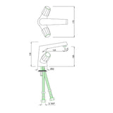 CENTRAL HOLE B/MXR W/O POP UP WASTE PIPE - JAQUAR FAUCETS -  ( CHROME - CONTINENTAL PRIME - 0x15 mm - 0inchX0.5inch )