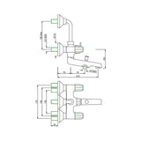 WALL MIXER 3 IN 1 WITH PROVISION OH.SHWR - JAQUAR FAUCETS -  ( CHROME - CONTINENTAL PRIME - 0x15 mm - 0inchX0.5inch )