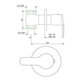 CONCEALED STOP COCK - ESSCO FAUCET -  ( CHROME - COSMO - 0x0 mm - 0inchX0inch )