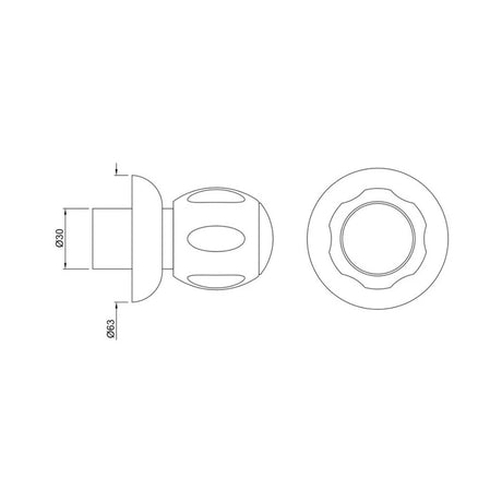 EXPOSED PART KIT OF CONCEALED STOP COCK - JAQUAR FAUCETS -  ( CHROME - CLARION QUARTER TURN - 0x0 mm - 0inchx0inch )