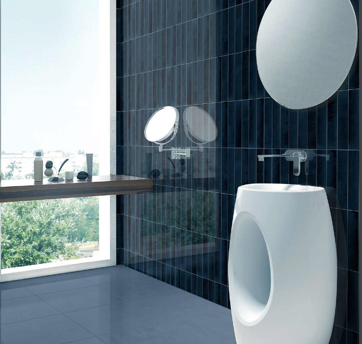 TIERRAS DENIM DECOR - INDIAN TILES -  (  - WALL TILES SERIES - 600x300 mm - 24inchX12inch )