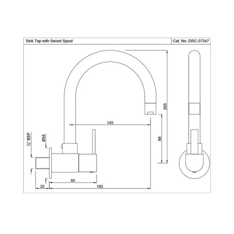 (PRUN)SINK COCK W/M WITH FLANGE - JAQUAR FAUCETS -  ( CHROME - D-ARC - 0x15 mm - 0inchX0.6inch )