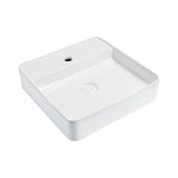 WASH BASIN COUNTER TOP EDGE-45S - HINDWARE -  ( STAR WHITE - ITALIAN - 450x450 mm - 18inchX18inch )
