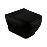 EWC W/M ELEMENT PLUS W/SEAT COVER ( BOLT DISTANCE 9INCH)- HINDWARE -  ( MATT BLACK - ITALIAN - 0x0 mm - 0inchX0inch )