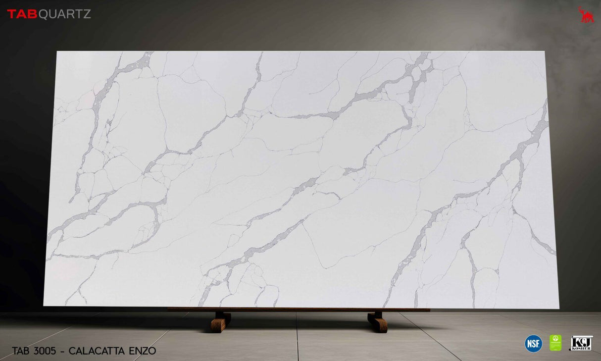 CALACATTA-8 - CALACATTA ENZO (3005) - SURFACES -  (  - TABQUARTZ - 3270x1640x20 mm - 128.74inchX64.57inchX0.8inch )
