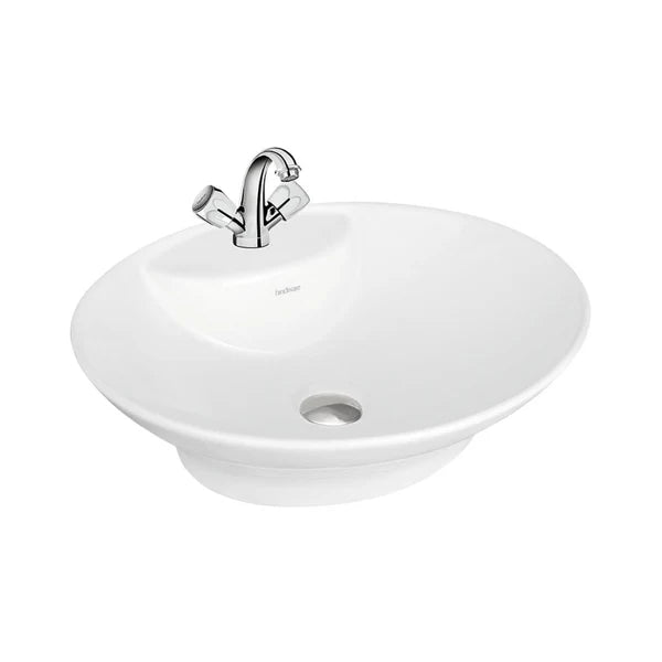 WASH BASIN TABLE TOP EVITA - HINDWARE -  ( STAR WHITE - ART - 470x410 mm - 18.5inchX16inch )