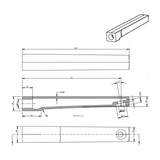 EXPOSED PART KIT WALL MOUNTED BASIN MIXER - HINDWARE FAUCETS -  ( POLISHED CHROME - ELEMENT-URBAN - 0x15 mm - 0inchX0.5inch )
