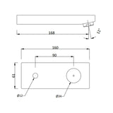 (PRUN)EXPOSED PART KIT WALL MOUNTED BASIN TAP - HINDWARE FAUCETS -  ( POLISHED CHROME - ELEMENT - 0x0 mm - 0inchx0inch )