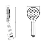 5 FLOW 100 X 232 MM OH ABS SH.ROUND - HINDWARE FAUCETS -  ( POLISHED CHROME - URBAN SHOWERS - 100x232 mm - 3.9inchX9.1inch )