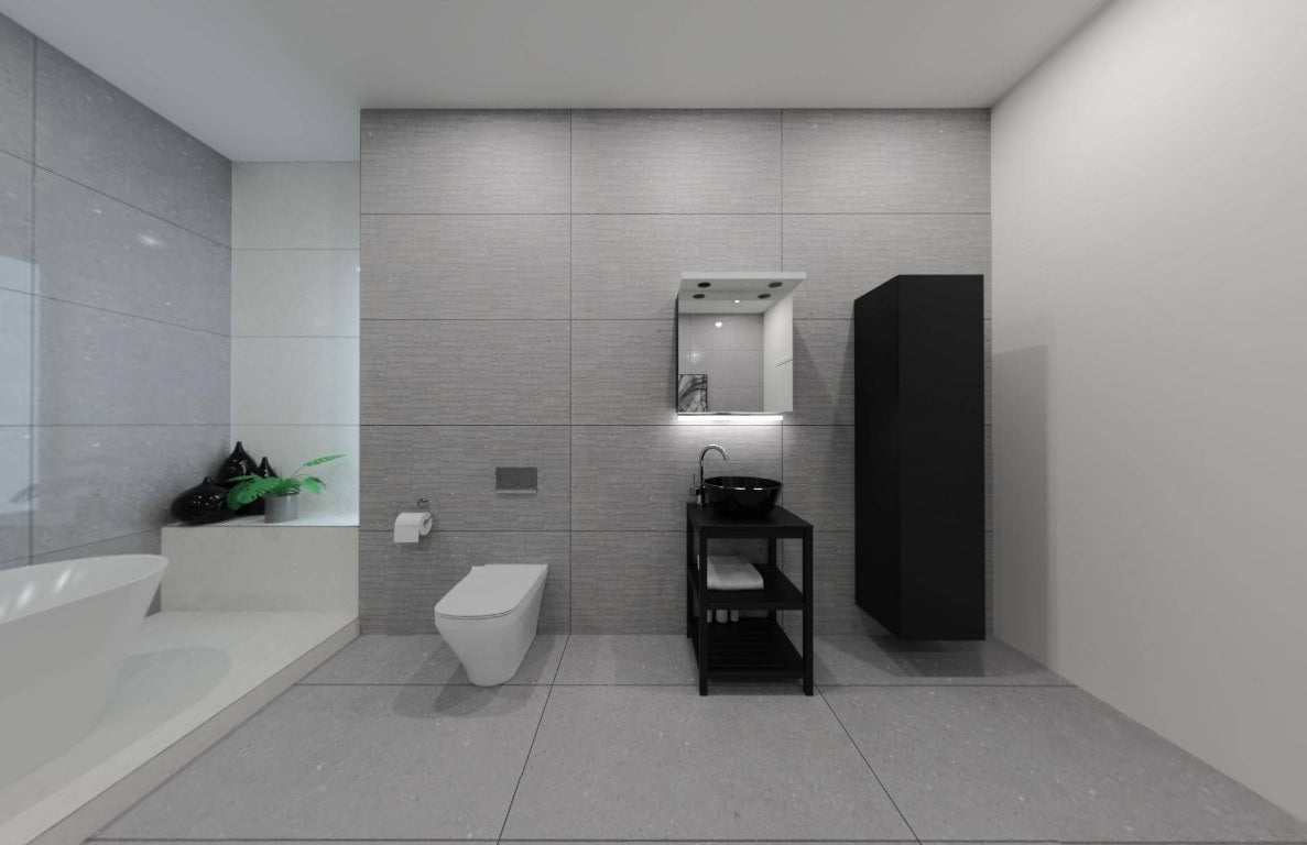 FOSSIL GREY MATT STRONG-X - SIMPOLO-TILES - ( - IMPATTO MATT