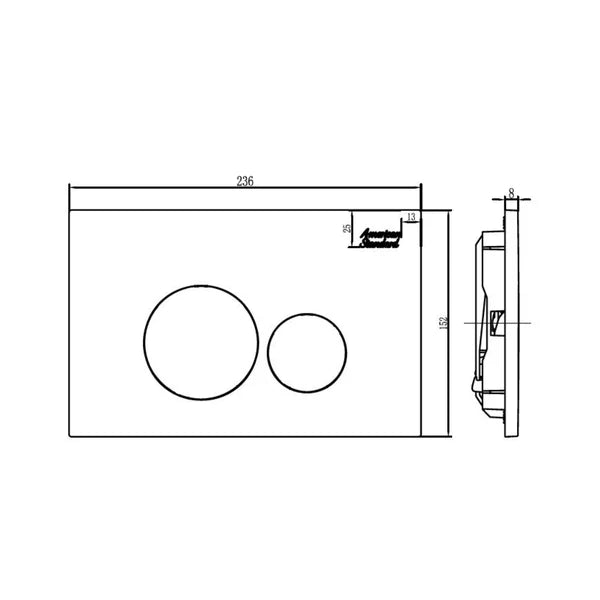 FLUSH PLATE DYNAMIC DOTS - AMERICAN STANDARD -  ( CHROME - UNIVERSAL - 0x0 mm - 0inchX0inch )