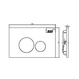 FLUSH PLATE DYNAMIC DOTS - AMERICAN STANDARD -  ( CHROME - UNIVERSAL - 0x0 mm - 0inchX0inch )