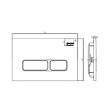 FLUSH PLATE STRETCH SQUARE - AMERICAN STANDARD -  ( CHROME - UNIVERSAL - 0x0 mm - 0inchX0inch )