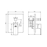 CONC.BATH & SHOWER MIXER - AMERICAN STANDARD -  ( CHROME - ACACIA E - 0x15 mm - 0inchX0.5inch )