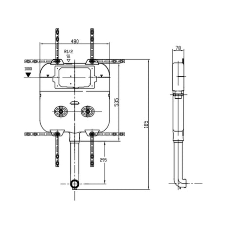 CONC.CISTERN ANDROIT FLUSHING SYSTEM - AMERICAN STANDARD -  (  - UNIVERSAL - 0x0 mm - 0inchX0inch )
