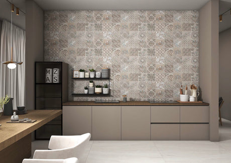 VINTAGE BOLIVIA DECOR - INDIAN TILES -  (  - BLACKBERRY FLORAL DECOR - 1200x600 mm - 48inchX24inch )
