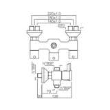 (PRUN)WALL MIXER W/O SPOUT W/PROV.O/H SHWR&TEL - JAQUAR FAUCETS -  ( CHROME - FLORENTINE - 0x15 mm - 0inchX0.5inch )
