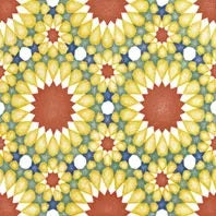 FOLK STARS BASE MATT - SIMPOLO-TILES- (  - TINY TILE MATT - 198x198 mm - 7.8inchX7.8inch )