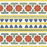 FOLK STARS BORDER MATT  - SIMPOLO-TILES- (  - TINY TILE MATT - 198x198 mm - 7.8inchX7.8inch )