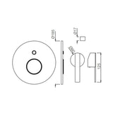 S.L.EXPOSED PARTS DIV KIT HIGH FLOW - JAQUAR FAUCETS -  ( CHROME - FONTE - 0x15 mm - 0inchX0.5inch )