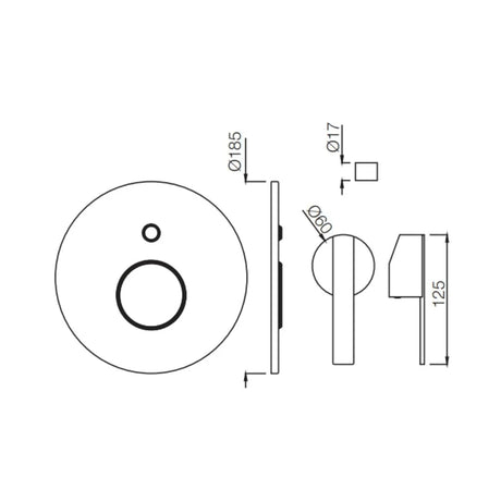 S.L.EXPOSED PARTS DIV KIT HIGH FLOW - JAQUAR FAUCETS -  ( CHROME - FONTE - 0x15 mm - 0inchX0.5inch )