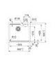1.0 BOWL W/O DB UBG 610/210-56 3 1/2INCH WWK ND WRO TH OA - FRANKE -  (  - OAT MEAL - 560x500 mm - 22inchX20inch )