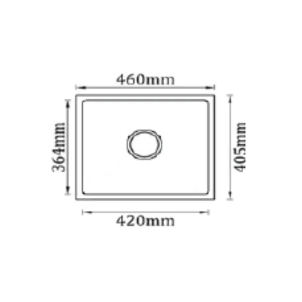 1.0 BOWL SS SINK WITH FA-07 WASTE COUPLING (DEPTH 9INCH)- FUTURA -  ( BRUSHED FINISH - HAND CARVED SERIES - 460x405 mm - 18inchX16.2inch )