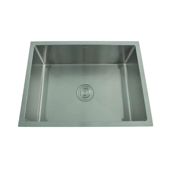 1.0 BOWL SS SINK WITH FA-07 WASTE COUPLING (DEPTH 9INCH) - FUTURA -  (  - HAND CARVED - 609x457 mm - 24.36inchX18.28inch )