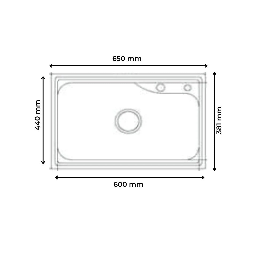 1.0 BOWL DESIGNER SINKS WITH FA-07IS LIQUID SOAP DISPENSER & FA-02 FAUCET (DEPTH 8INCH) - FUTURA -  ( PEARL -  - 650x440 mm - 26inchX17.6inch )