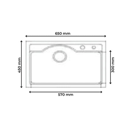 1.0 BOWL QUARTZ SINK WITH FA-04 LIQUID SOAP DISPENSER, FA-07 WASTE COUPLING & FA-02A QUARTZ FAUCET (DEPTH 9INCH) - FUTURA -  ( LIGHT GREY -  - 680x450 mm - 27.2inchX18inch )