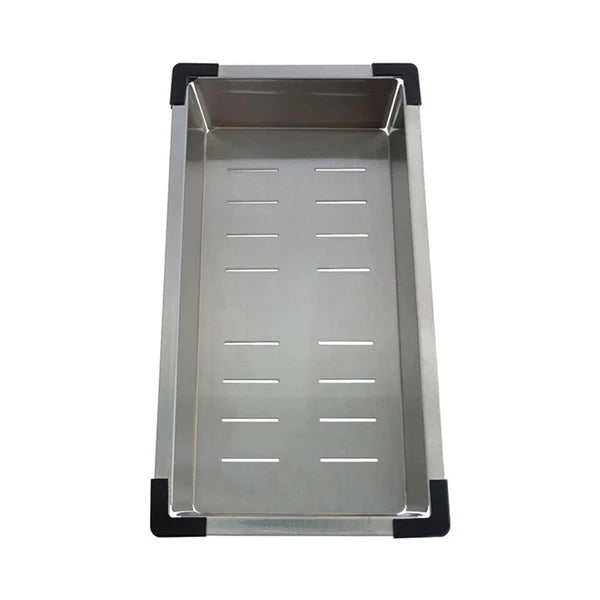 1.0 BOWL SS SINK (DEPTH 9INCH) WITH FA-01IS FAUCET, FA-08IS COLANDER BASKET, FA-09IS CHOPPING BOARD & FA-15IS SQUARE WASTE COUPLING W/AUTO DRAINER KIT & OVERFLOW. - FUTURA -  (  - INTELLIGENT SINK - 700x450 mm - 28inchX18inch )