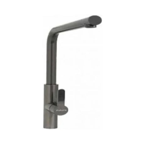 QUARTZ SINK 1.0 BOWL (DEPTH 9)WITH FA-04 LIQUID SOAP DISPENSER, FA-07 BASKET WASTE COUPLING & FA-02B QUARTZ FAUCET - FUTURA -  ( BLACK - QUARTZ SERIES - 780x450 mm - 31.2inchX18inch )