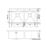 SS 1.2 MM THK KITCHEN SINK 2.0 BOWL (DEPTH 9INCH) WITH FA-02IS FAUCET+FA-07IS LIQ SOAP DISP+FA-08IS COLANDER BASKET+FA-09IS CHOPPING BOARD WITH FA-16IS WASTE COUPLING WITH AUTO DAINER KIT & OVERFLOW - FUTURA -  ( BRUSH SS - HAND CARVED SERIES - 920x500 mm