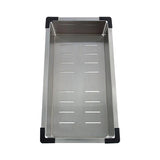 1.0 BOWL WITH DRAIN BOARD (DEPTH 9), FA-02IS - FAUCET , FA-08IS - COLANDER BASKET , FA-15IS - SQUARE WASH COUPLING W/AUTO DRAINER KIT & OVERFLOW - FUTURA -  ( BRUSHED FINISH - INTELLIGENT SINK - 975x500 mm - 39inchX20inch )