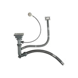 1.0 BOWL WITH DRAIN BOARD (DEPTH 9), FA-02IS - FAUCET , FA-08IS - COLANDER BASKET , FA-15IS - SQUARE WASH COUPLING W/AUTO DRAINER KIT & OVERFLOW - FUTURA -  ( BRUSHED FINISH - INTELLIGENT SINK - 975x500 mm - 39inchX20inch )
