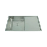 SS KITCHEN SINK 1.0 BOWL WITH DRAINBOARD (DEPTH 9)WITH FA-07 WASTE COUPLING WITH PLUMBING KIT - FUTURA -  ( BRUSHED FINISH - HAND CARVED SERIES - 1016x508 mm - 40inchX20.32inch )