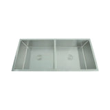 SS KITCHEN SINK 2.0 BOWL W/O DRAINBOARD (DEPTH 9INCH)WITH FA-07 WASTE COUPLING & PLUMBING KIT - FUTURA -  ( BRUSHED FINISH - HAND CARVED SERIES - 1143x508 mm - 45inchX20.32inch )