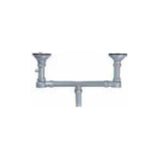 2.0 BOWL WITH OUT DRAIN BOARD WITH FA-05A WASTE COUPLING (DEPTH 9) - FUTURA -  ( CHROME - DESIGNER SINK - 880x470 mm - 35.2inchX18.8inch )