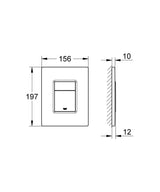 SKATE COSMOPOLITAN FLUSH PLATE - GROHE - (ALPINE WHITE - G5 - SKATE COSMOPOLITAN - 0x0 mm - 0inchX0inch)